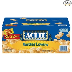 Bắp Rang Bơ Bỏng Ngô Nổ ACT II Butter Popcorn, Hộp 468g (6 Túi x 78g)