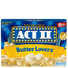 Bắp Rang Bơ Bỏng Ngô Nổ ACT II Butter Popcorn, Hộp 468g (6 Túi x 78g)