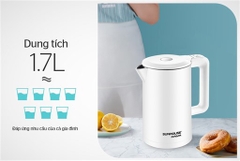 Ấm Siêu Tốc Inox 2 Lớp 1.7L SUNHOUSE MAMA SHD1386W