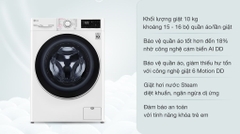 Máy giặt LG Inverter 10Kg FV1410S5W cửa ngang