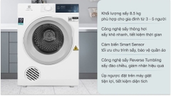 Máy sấy thông hơi Electrolux 8.5 kg EDV854J3WB