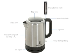 Bình đun siêu tốc Electrolux 1.7 lít EEK1505S