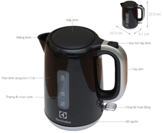 Bình đun siêu tốc Electrolux 1.7 lít EEK3505