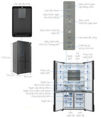 Tủ Lạnh Electrolux Inverter 562 lít EQE5660A-B