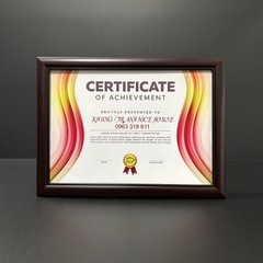 Khung Bằng Khen Giá Rẻ Nâu Đơn Giản 102N