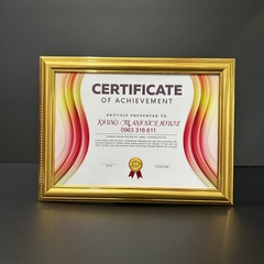 Khung Bằng Khen Đẹp Màu Vàng Nhũ 326V