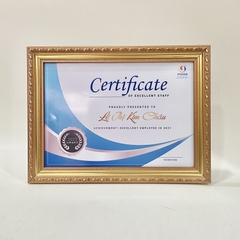 Khung Bằng Khen Giá Rẻ Màu Vàng Đồng 518V