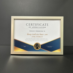 Khung Bằng Khen Màu Bạc Đơn Giản F1B