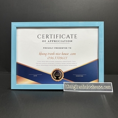 Khung bằng khen màu xanh da trời F1BLUE