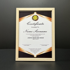 Khung Bằng Khen Vân Gỗ Nhạt F1GN