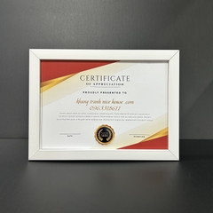 Khung Bằng Khen Màu Trắng F2T