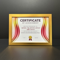 Khung Bằng Khen Màu Vàng Đồng F2V