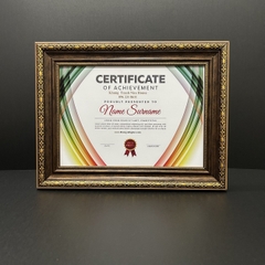 Khung Bằng Khen Nâu Cổ Điển B128