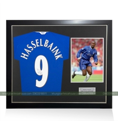 Khung áo thun xanh Hasselbaink khung đôi