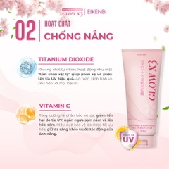 Kem Kích Trắng Body Nâng Tone Glow X3 Eikenbi 200gr