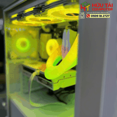 FULL PC GAMING HTC MIK STORM 360 WHITE 3FA(B550M , Ryzen 7 5700X3D, RAM 16GB 3200Mhz , SSD  GM7000 1TB, GIGABYTE 650W GP-P650SS,  Colorful iGame GeForce RTX 4060 Ti Ultra )