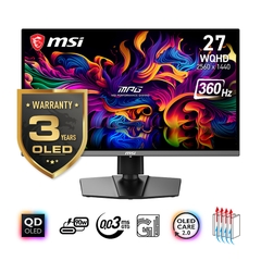 Hình ảnh chụp sản phẩm Video sản phẩm Thông số kỹ thuật Màn hình MSI MPG 271QRX QD-OLED (26.5 inch/WQHD/QD-OLED/360Hz/0.03ms)