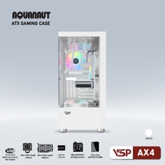 Case gaming Aquanaut AX4 2 mặt kính – Trắng
