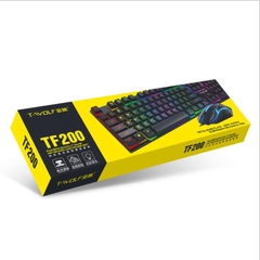 COMBO BÀN PHÍM CHUỘT GIẢ CƠ T-WOLF TF200 LED