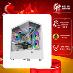 Case gaming Aquanaut AX4 2 mặt kính – Trắng