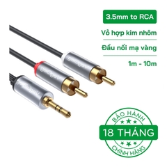 Cáp chuyển đổi VegGieg Audio 3.5mm ra 2 đầu RCA (1,5 - 10m)