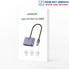 Cáp chuyển đổi USB 3.0 sang HDMI/VGA 1080P60Hz Ugreen 20518
