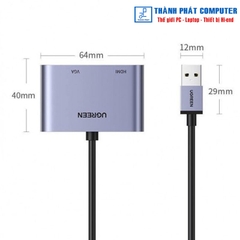 Cáp chuyển đổi USB 3.0 sang HDMI/VGA 1080P60Hz Ugreen 20518
