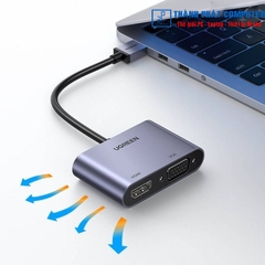 Cáp chuyển đổi USB 3.0 sang HDMI/VGA 1080P60Hz Ugreen 20518