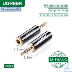 Đầu chuyển đổi chân Audio 2.5mm sang 3.5mm Ugreen 20501