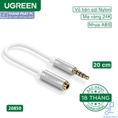 Cáp nối dài âm thanh 3.5mm Mic & Loa dài 20cm Ugreen 20850