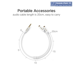 Cáp chia 2 cổng Audio 3.5mm dài 20cm Ugreen 10739