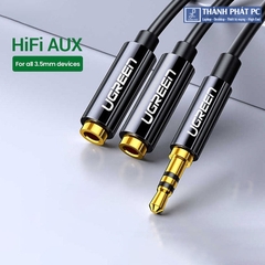 Cáp gộp Audio 2 đầu 3.5mm TRS Mic & Loa ra 1 đầu 3.5mm TRRS Ugreen 20898