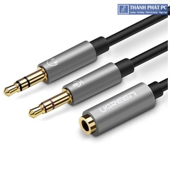 Cáp Audio 3.5mm âm ra 2 đầu 3.5mm 1 Mic 1 loa Ugreen 20899