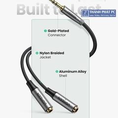Cáp chia 2 cổng Audio 3.5mm dài 20cm Ugreen 50253