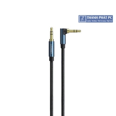 Cáp AUX 3.5mm bện Nylon bẻ góc 90 độ dài 2m Ugreen 60181