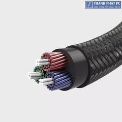 Cáp AUX 3.5mm bện Nylon bẻ góc 90 độ dài 1m Ugreen 60179