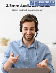 Cáp AUX 3.5mm 2 đầu TRRS 4 cực có mic dài 1.5m Ugreen 20497