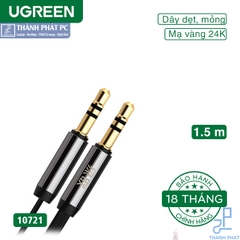 Cáp Audio 3.5mm Dẹt mỏng dài 1.5m Ugreen 10721