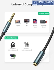 Cáp nối dài AUX 3.5mm có Mic dài 3m Ugreen 70878
