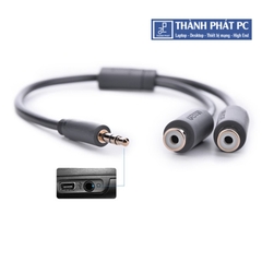 Cáp âm thanh Audio 3.5mm ra RCA âm dài 20cm Ugreen 10547