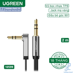 Cáp Audio 3.5mm 2m đầu bẻ góc 90 độ Ugreen 10599
