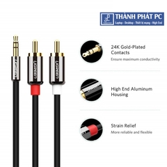 Cáp Audio 3.5mm to RCA dài 1m Ugreen 10749