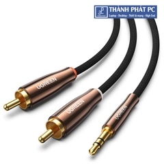 Cáp audio âm thanh 3.5mm ra 2 RCA dài 5m Ugreen 80849