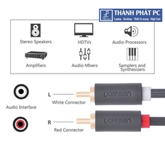 Cáp AV RCA 2 đầu hoa sen dài 1m Ugreen 30747