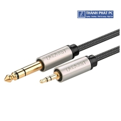 Cáp âm thanh Audio 3.5mm to 6.5mm dài 1,5m Ugreen 40803