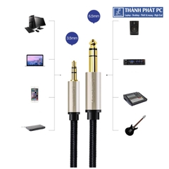 Cáp âm thanh Audio 3.5mm to 6.5mm dài 2m Ugreen 40804