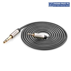 Cáp âm thanh Audio 3.5mm to 6.5mm dài 1,5m Ugreen 40803