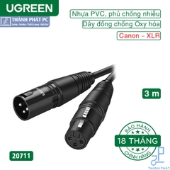 Cáp nối dài Microphone XLR âm dương dài 3m Ugreen 20711