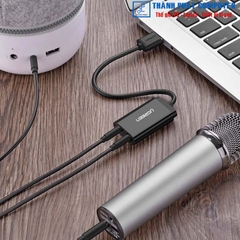Card sound USB 2.0 to 3.5mm màu đen Ugreen 30724