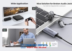 Card sound USB 2.0 to 3.5mm TRRS Mic & Loa Ugreen 80864